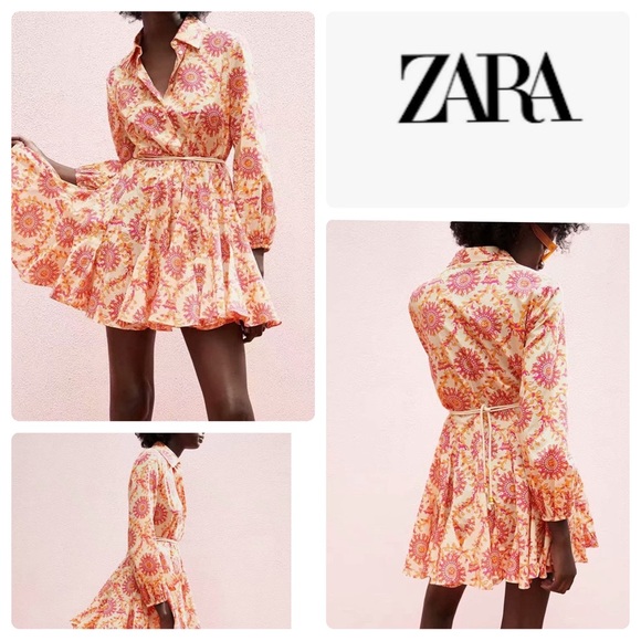 Pleated Shirt Dress Zara Pleated Zara Yellow Summer Dress Zara Yellow Shirt  Dress Square